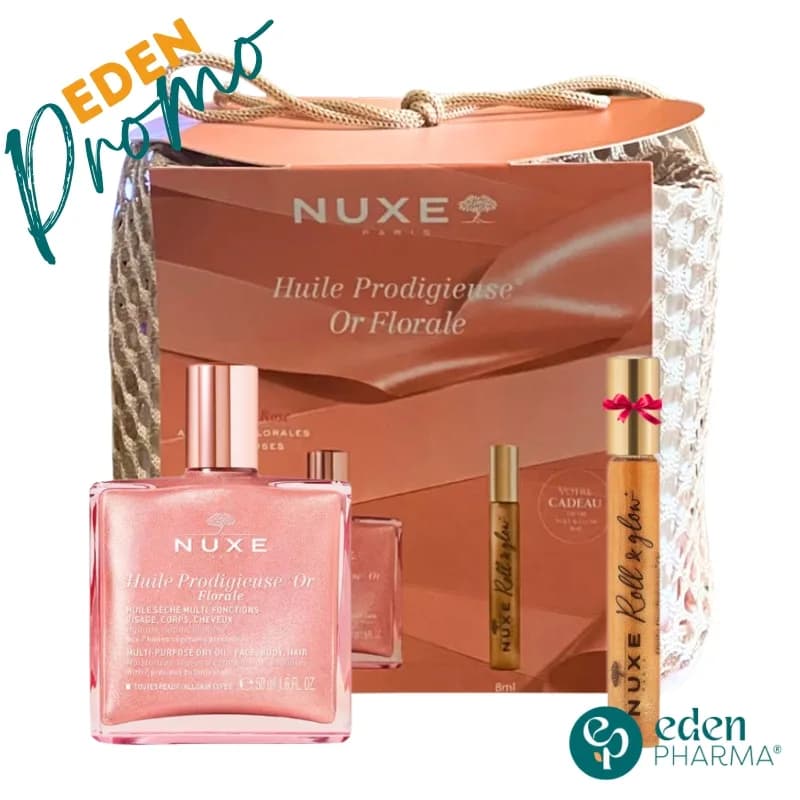 NUXE TROUSSE HUILE PRODIGIEUSE OR FLORALE 50ML+CRACKER HUILE PRODIGIEUSE OR FORMAT ROLL ON 8ML(OFFERT)