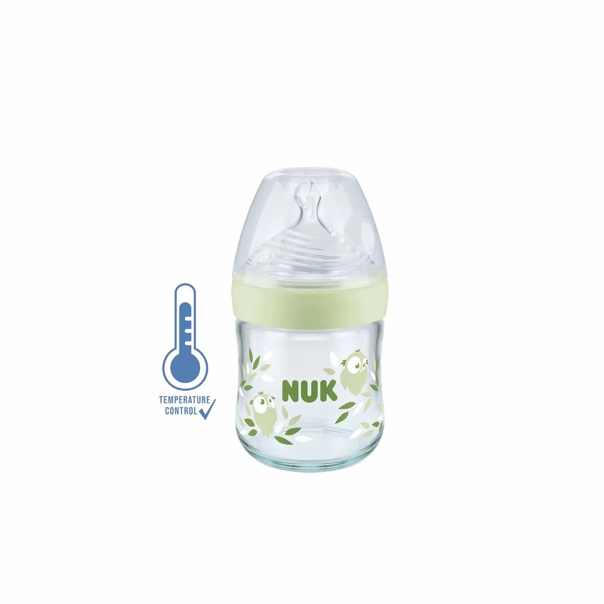 Nuk Biberon Nature Sense en Verre 120 ml Blanc