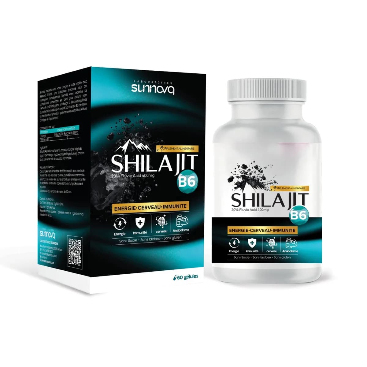 Sunnova Shilajit 400 mg 60 Gelules