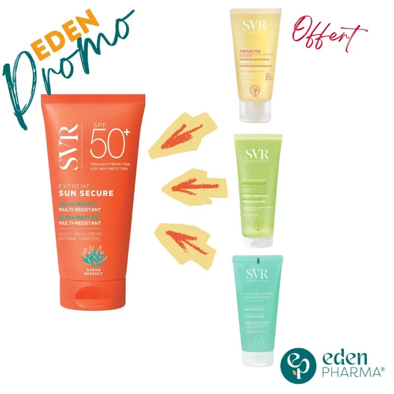 SVR Sun Secure Extreme SPF50+ 50 ml + SVR Gel 50 ml Offert