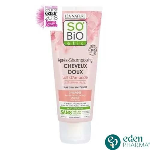 So'Bio Apres-Shampooing Cheveux Doux Lait D'Amande