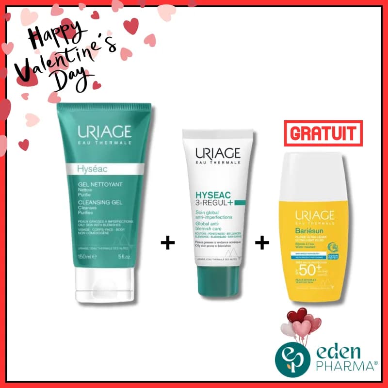 Pack Uriage Hyseac Anti Imperfection + Ecran SPF50+ Gratuite