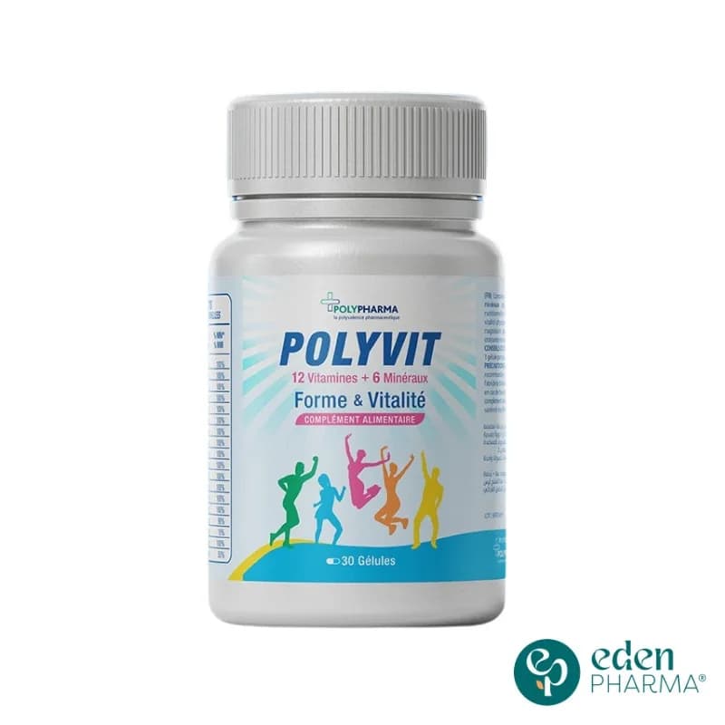 Polypharma Polyvit Forme et Vitalite 30 Gelules