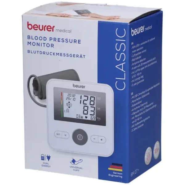 BEURER TENSIOMÈTRE À BRAS BM 27+ AVEC PORT USB
