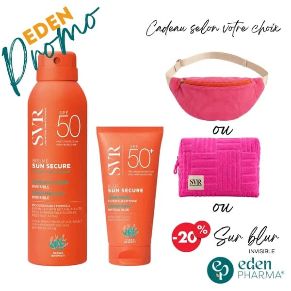 SVR PACK SOLAIRE SUN SECURE BLUR + BRUME SPF50+ 200ML + CADEAU SELON VOTRE CHOIX 