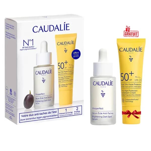 CAUDALIE COFFRET VINOPERFECT DUO ECLAT ANTI TACHES SERUM & FLUIDE SPF50+ (OFFERT)