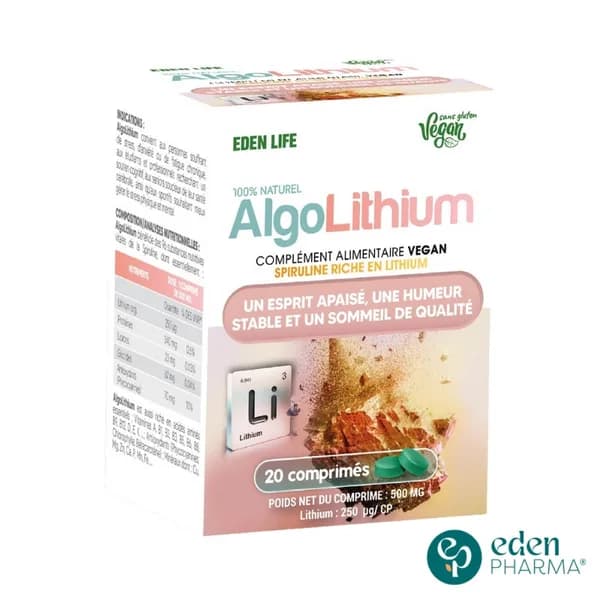Eden Life Algo Lithium 20 Comprimés