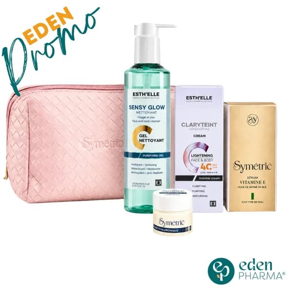 ESTHELLE TROUSSE CREME SOLAIRE ANTI TACHES INVISIBLE SPF40+ SERUM VITAMINE E, GEL NETTOYANT MINIATURE CREME ET TROUSSE OFFERTS