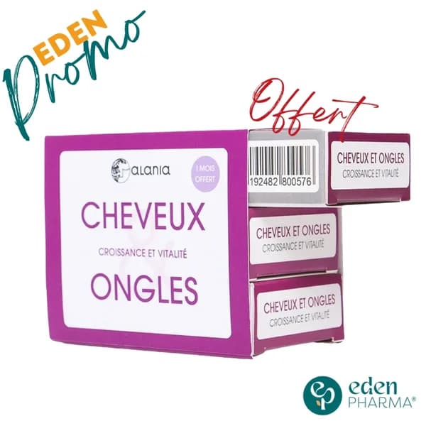 ALANIA CROISSANCE ET VITALITE CHEVEUX ET ONGLES 3 BOITES LE 3EME OFFERT