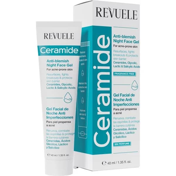 Revuele Ceramide Gel pour le Visage de Nuit Anti-Imperfections 40 ml