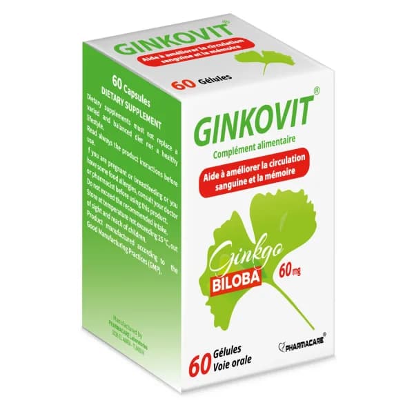 PHARMACARE GINKOVIT GINKGO BILOBA 60 GÉLULES