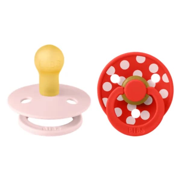 BIBS 02 SUCETTES COLOUR NATURAL RUBBER BLOSSOM CANDY APPLE SIZE1 0M+