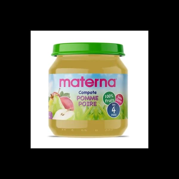 MATERNA COMPOTE POMME POIRE 130GR