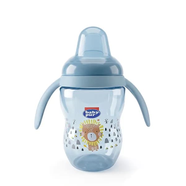 Baby Pur Tasse Double Anse et Bec Silicone 6 m+ 270 ml Ref 78502