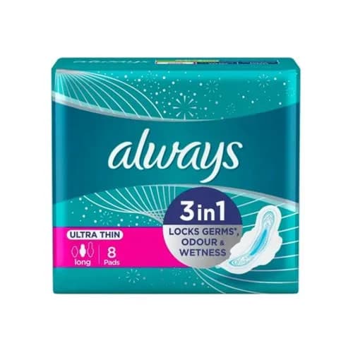Always Ultra Thick 3en1 Long 8 Pads