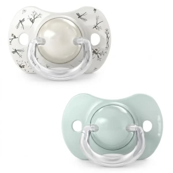 SUAVINEX LOT DE 2 SUCETTES SYMETRIQUES BIRDIES BLEU 0-6M