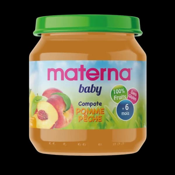 MATERNA COMPOTE POMME PÊCHE 130GR