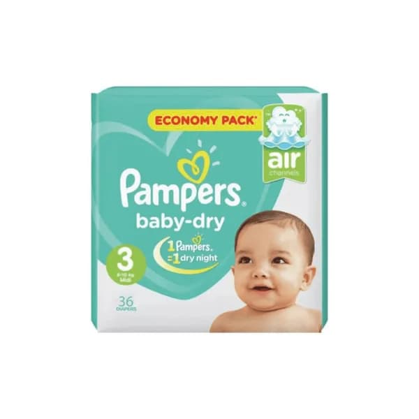 PAMPERS BABY-DRY S3 6-10KG B/36