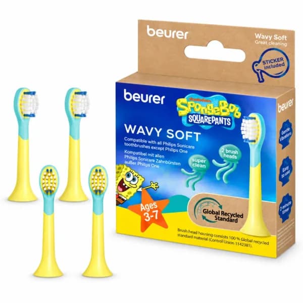 BEURER LOT DE 4 BROSSETTES WAVY SOFT +3ANS SC11