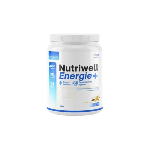 NUTRIWELL ENERGIE+ POUDRE DE PROTEINES AROME FRAISE 400MG