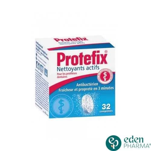 PROTEFIX NETTOYANTS ACTIFS POUR PROTHESES DENTAIRES 32 COMPRIMES