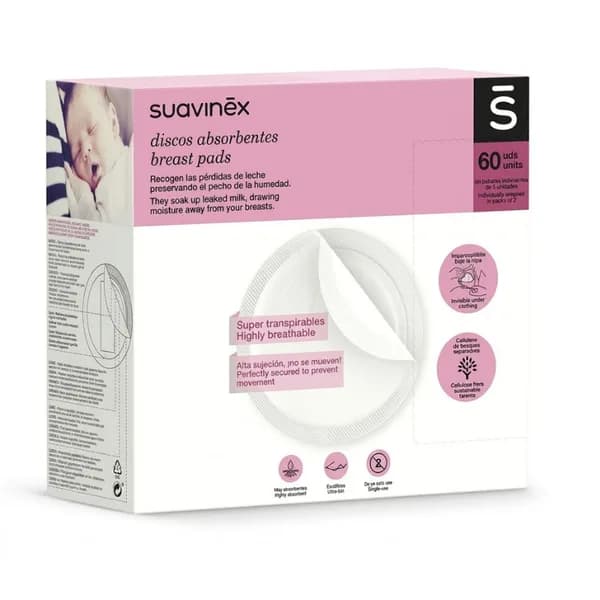 SUAVINEX DISQUES PROTECTEURS D'ALLAITEMENT 60 UNITES