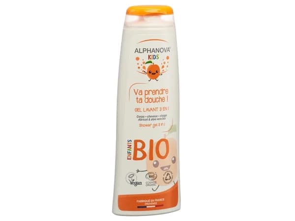 ALPHANOVA KIDS VA PRENDRE TA DOUCHE ABRICOT BIO 250 ML