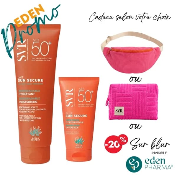 SVR PACK SOLAIRE SUN SECURE BLUR + LAIT FAMILIALE SPF50+ 250 ML + CADEAU SELON VOTRE CHOIX