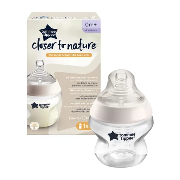 TOMMEE TIPPEE CLOSER TO NATURE BIBERON BLANC 0M+ 150ML
