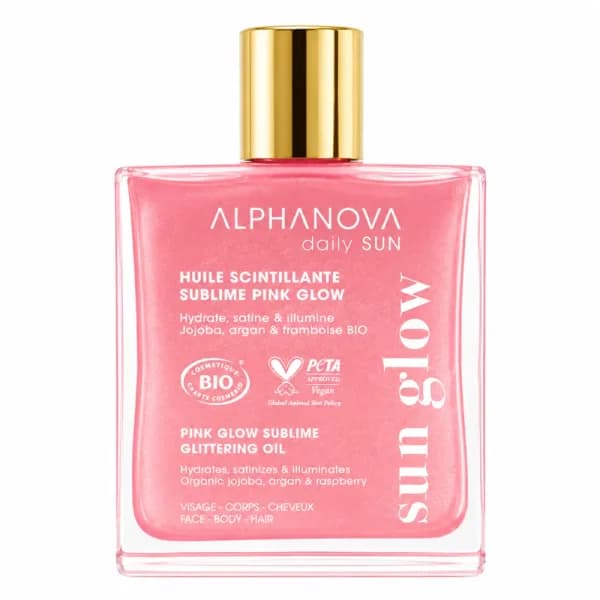 ALPHANOVA HUILE SCINTILLANTE SUBLIME PINK GLOW 50ML