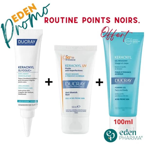 Ducray Routine Keracnyl pour les Points Noirs