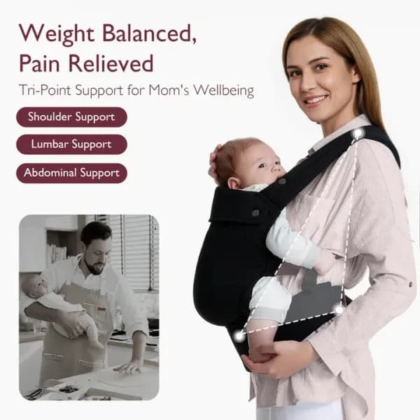 MOMCOZY PORTE-BÉBÉ ERGONOMIQUE 3-EN-1 (3 À 20 KG) 