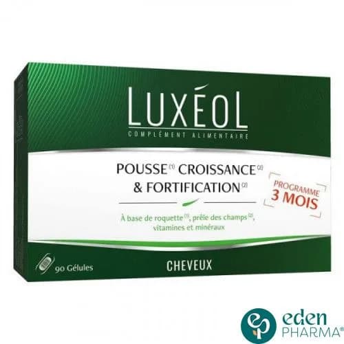 LUXEOL COMPLEMENT ALIMENTAIRE POUR CHEVEUX POUSSE CROISSANCE FORTIFICATION 90 GELULES