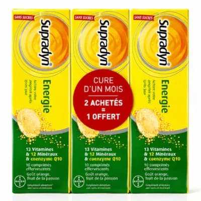 SUPRADYN PACK ENERGIE EFFERVESCENTS B/10 LOT 2+1 GRATUIT (VERT)
