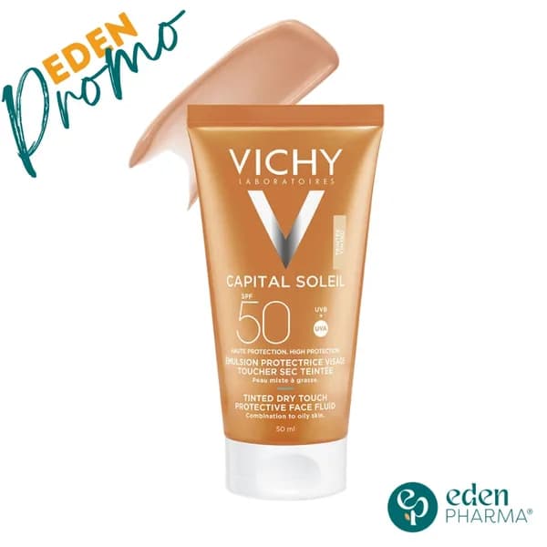 VICHY CAPITAL SOLEIL EMULSION TOUCHER SEC TEINTEE SPF50 50ML