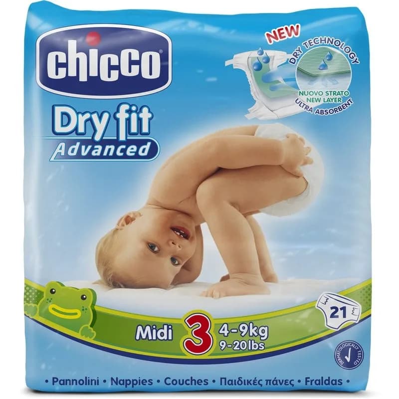 Chicco Dry Fit Couche Medium 4-9kg 21 Pieces