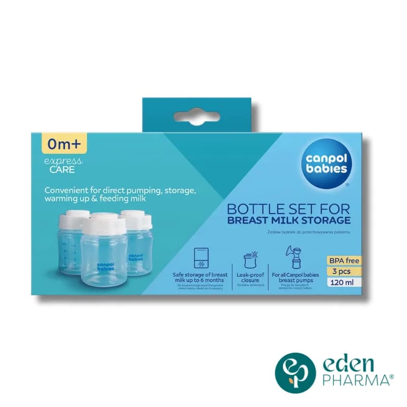 Canpol Ensemble de Pots pour la Conservation du Lait Maternel, 3x120ml 35/235