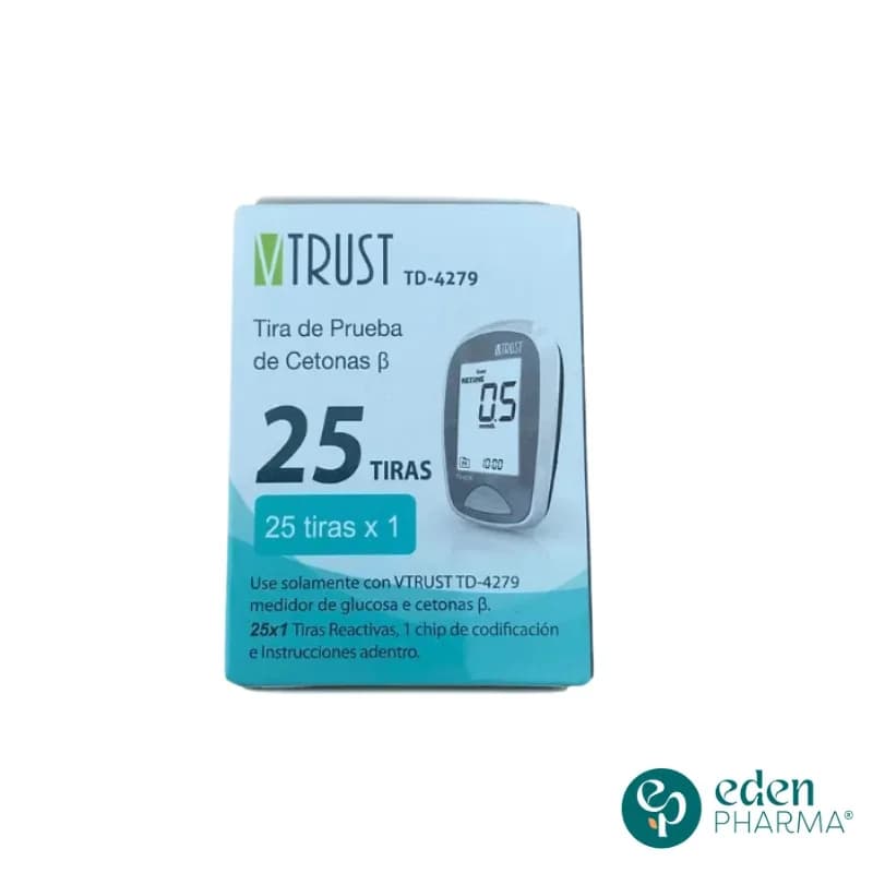 V-Trust Bandelettes Glycemie de Cetonemie Boite de 25
