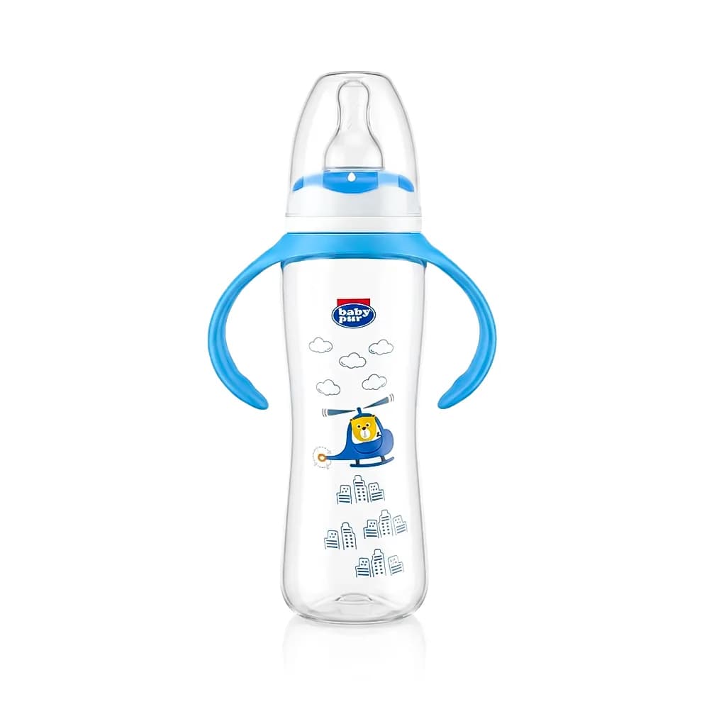 Baby Pur Biberon en Plastique Caree Avec Anse 250 ml Ref 72016