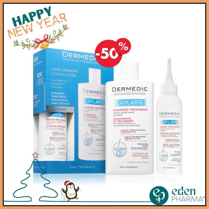 Dermedic Coffret Capilarte Shampoing Anti Chute et Croissance + le Serum -50%