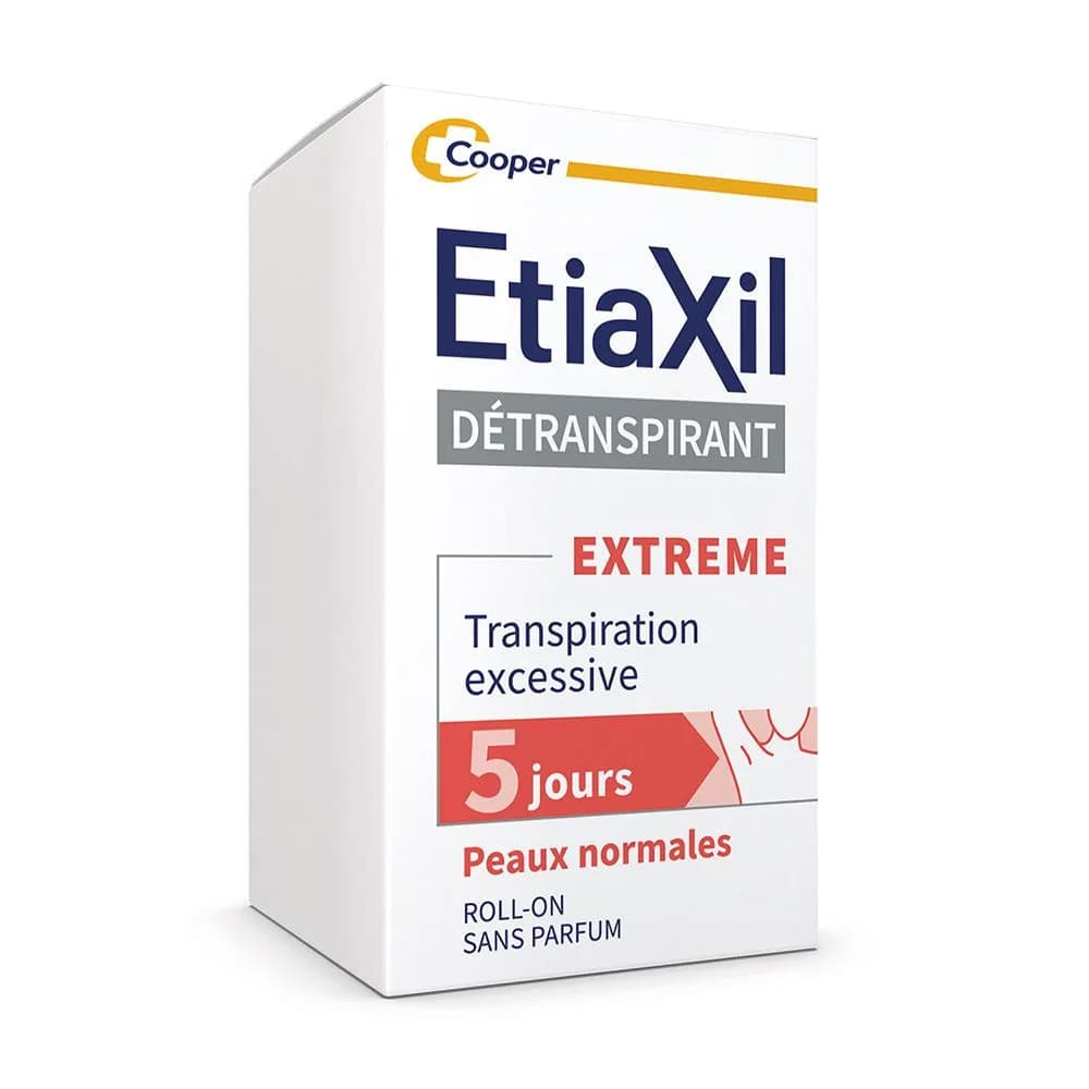 Etiaxil Roll-On Detranspirant Aisselles Peaux Normales 15 ml (Rouge)