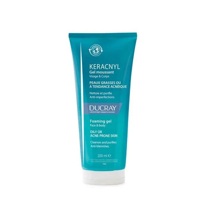 Ducray Keracnyl Gel Moussant Visage et Corps 200 ml
