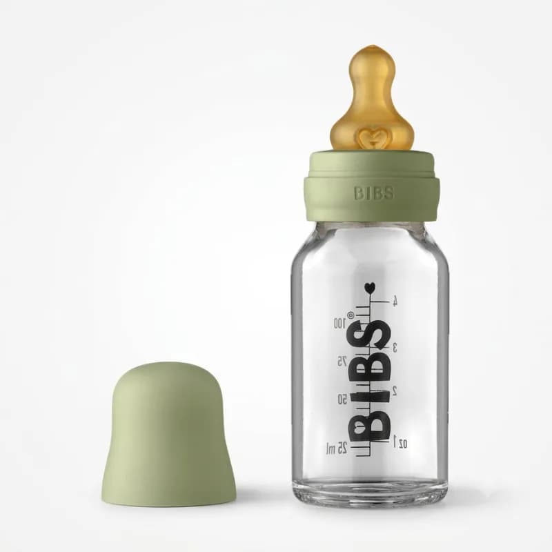 BIBS BIBERON EN VERRE POUR BEBE RESISTANTS A LA CHALEUR ET ANTI-COLIQUES 110ML