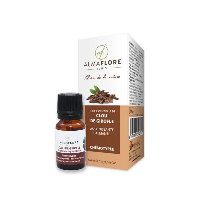 Almaflore Huile Essentielle de Clous de Girofle Bio, 10 ml