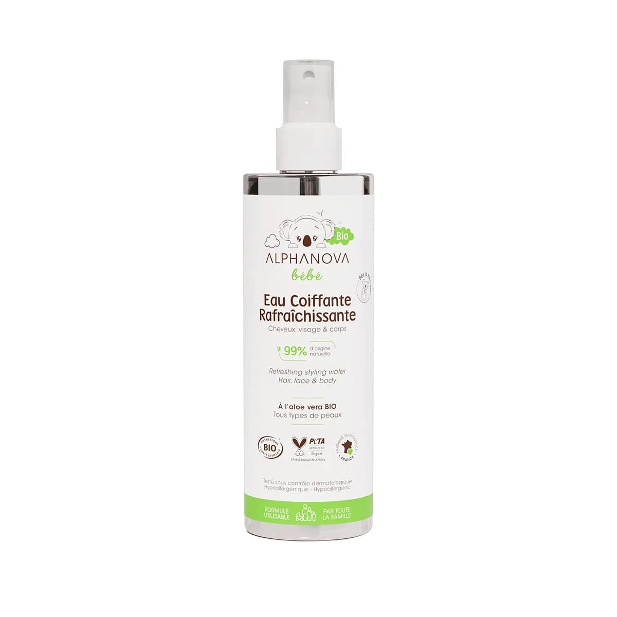 Alphanova Eau Coiffante Rafraichissante Bio 200 ml