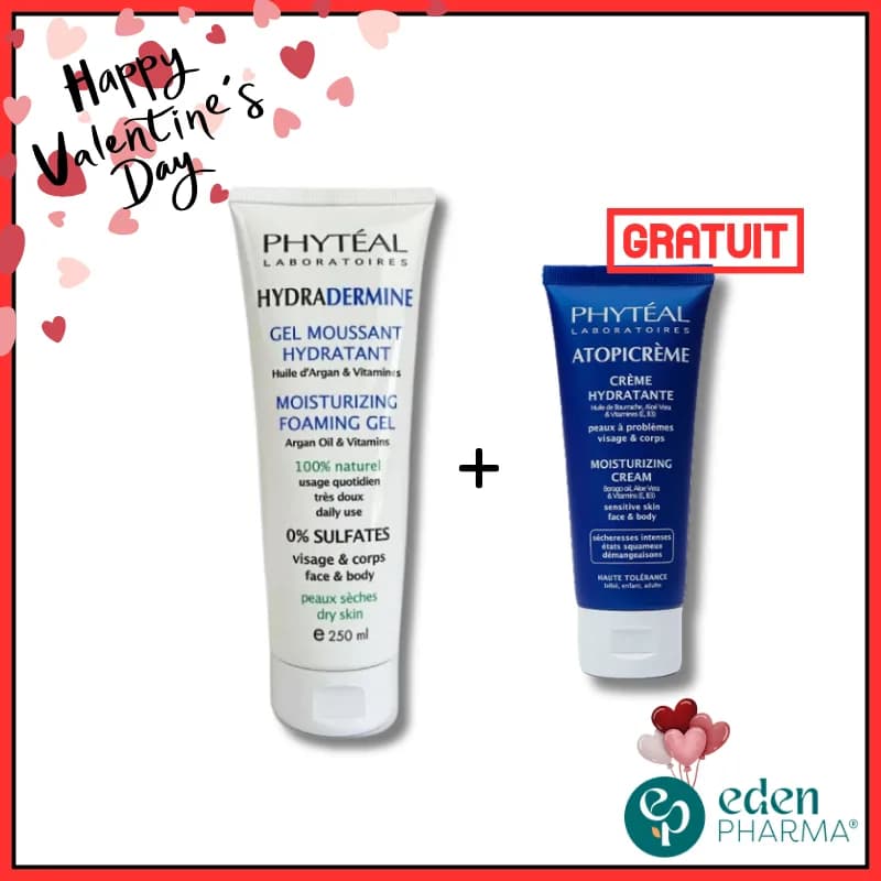 Vente Flash Phyteal Gel Nettoyant Hydradermine + Creme Atopicreme Gratuite