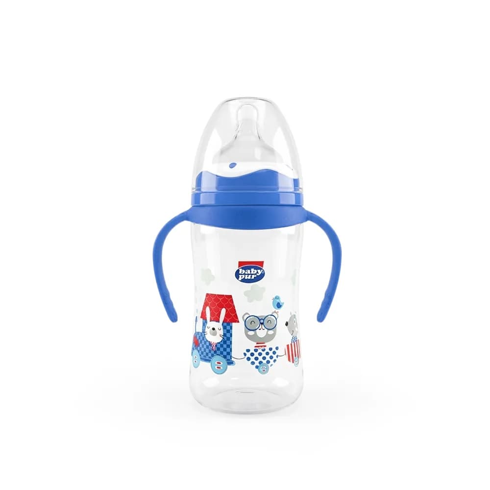 Baby Pur Biberon en Plastique Avec Anse Ergonomique Large 250 ml Ref 72006