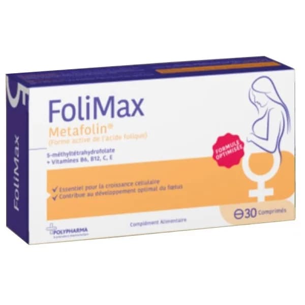 Folimax Metafolin Boite de 30 Comprimes