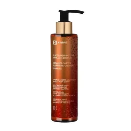 K-REINE LAIT ILLUMINATEUR PAILLETE BRONZE VISAGE CORPS ET CHEVEUX SPF10 150 ML