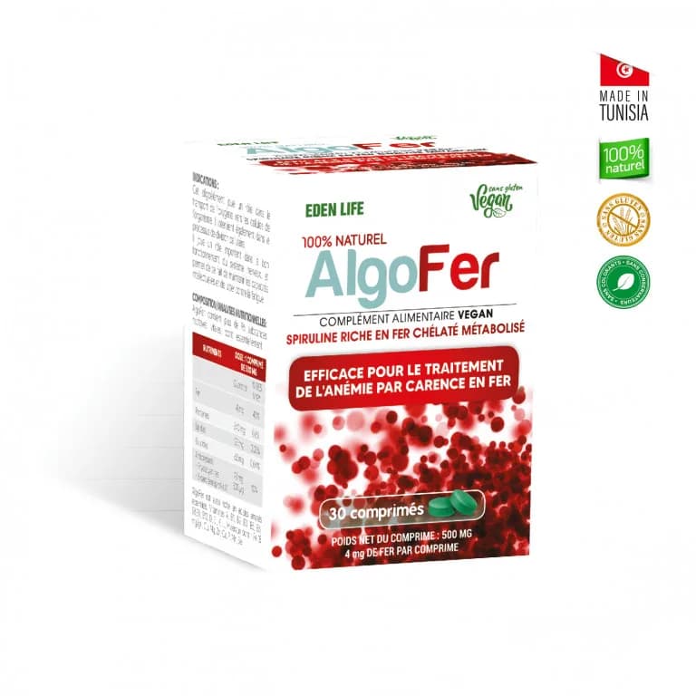 Eden Life Algo Fer 30 Comprimes